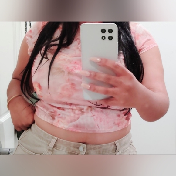 Madden girl Renaissance Angel Mesh cropped blouse Sz-XL - Picture 2 of 5